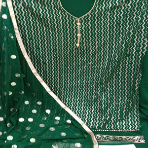 green-colored-casual-georgette-dress-material