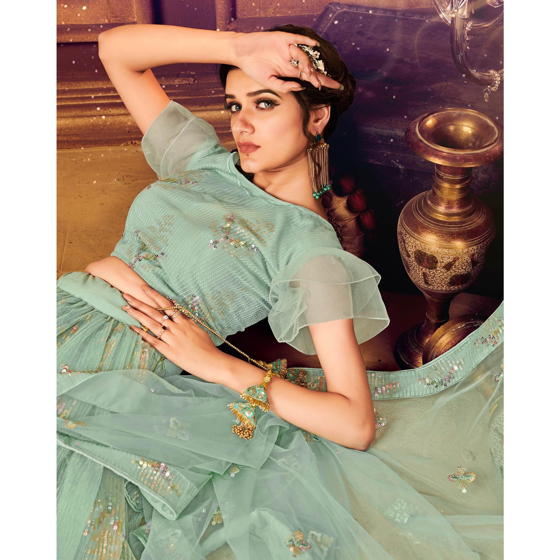 green-designer-wedding-wear-embroidered-soft-net-lehenga-choli-114232