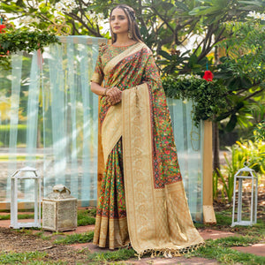 green-digital-printed-art-silk-saree-1