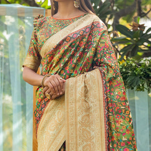 green-digital-printed-art-silk-saree-1