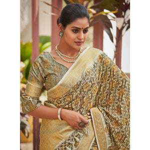 green-digital-printed-art-silk-saree