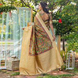 green-digital-printed-art-silk-saree-1