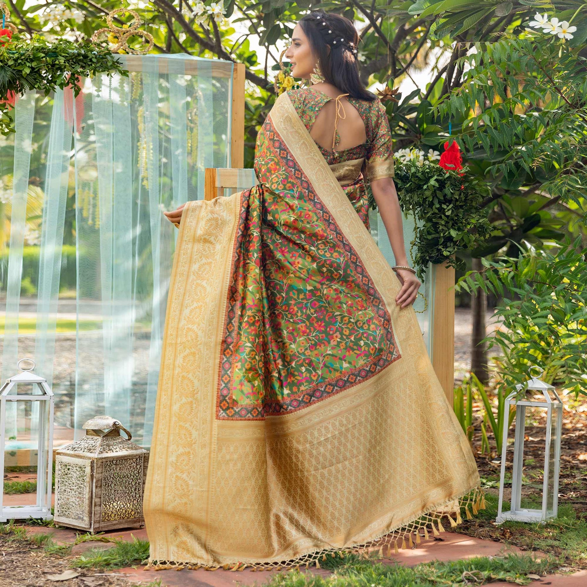 green-digital-printed-art-silk-saree-1