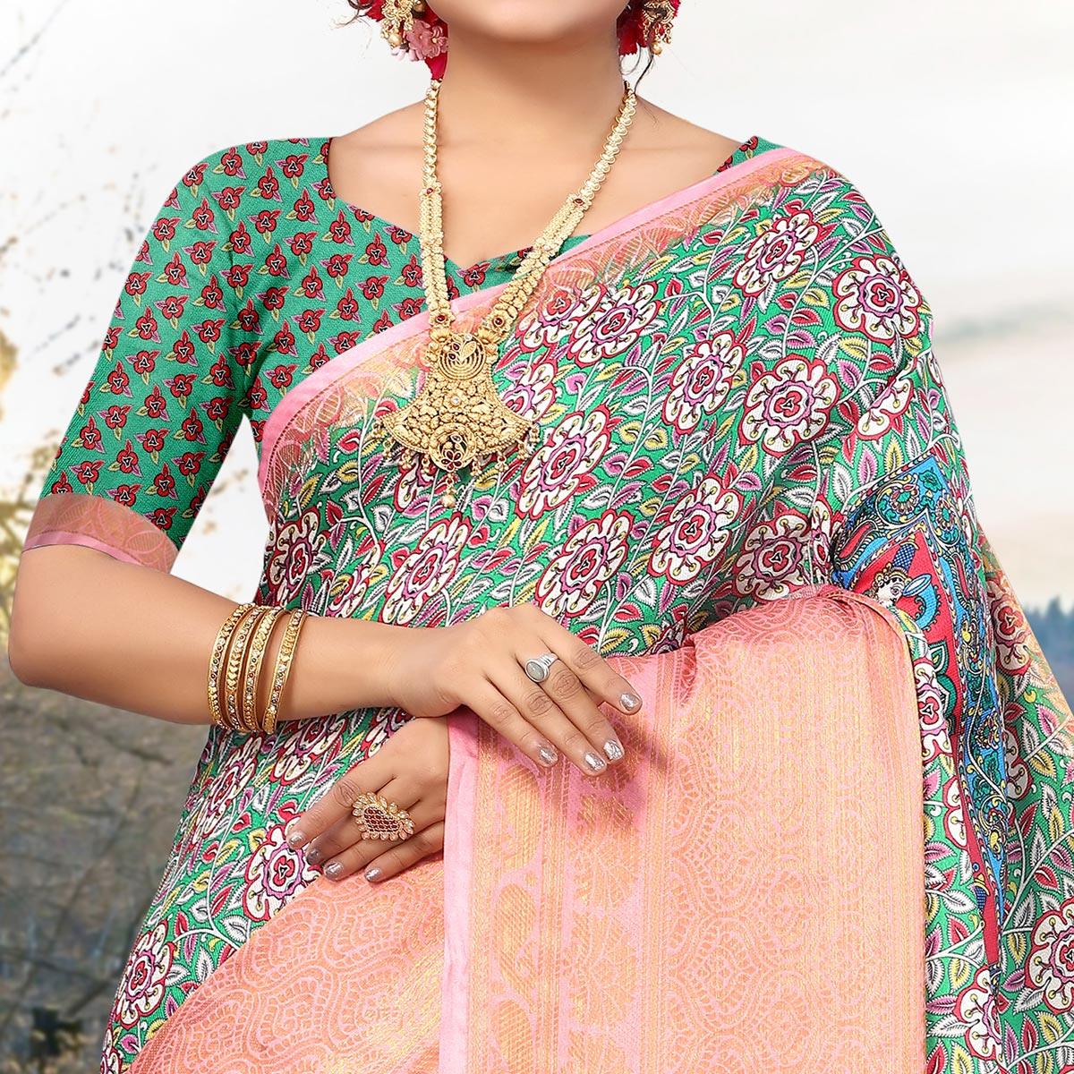 green-digital-printed-khaadi-saree