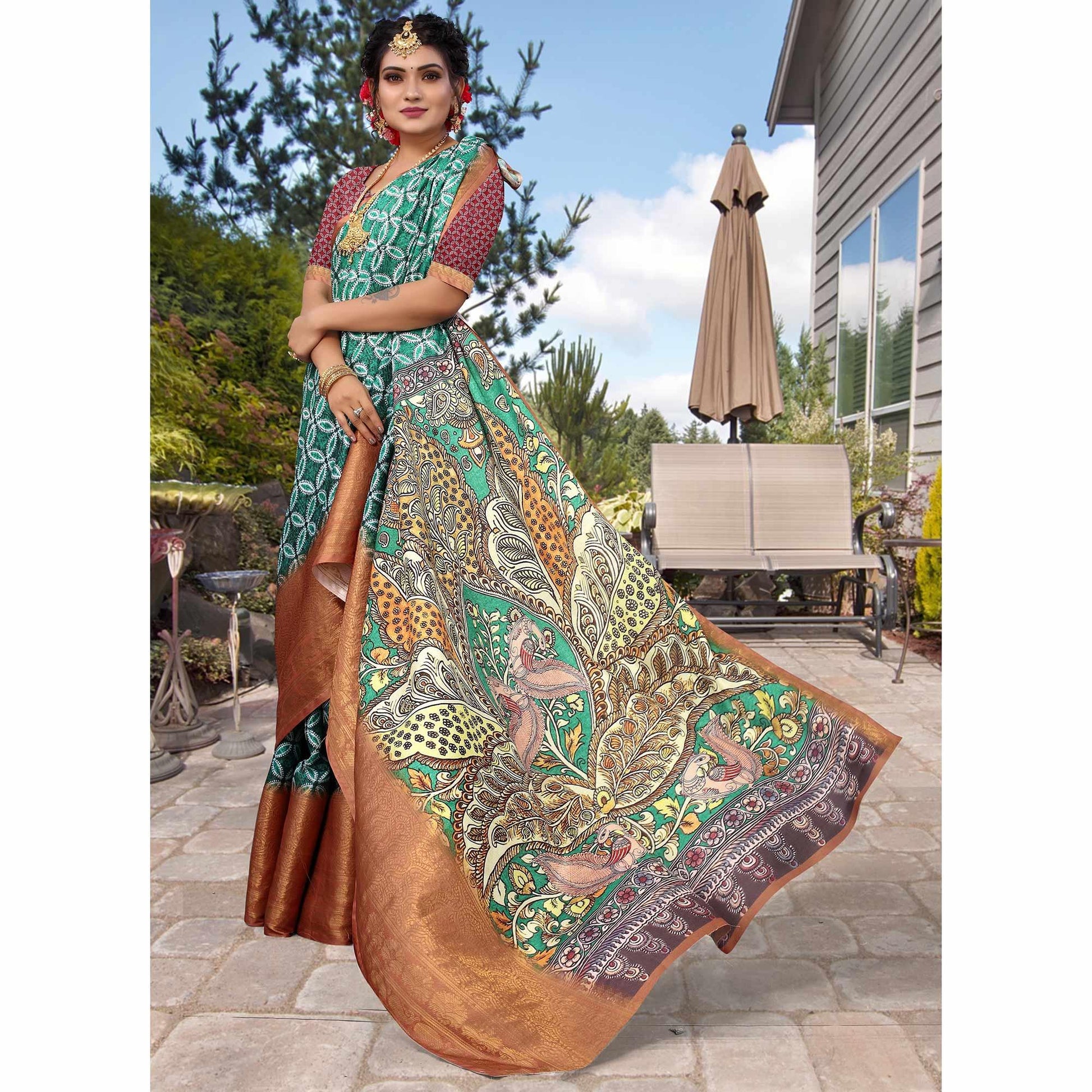 green-digital-printed-khaadi-saree-2