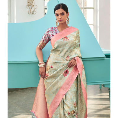green-digital-printed-pure-silk-saree-with-tassels-144076