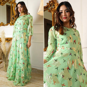 green-digital-sparrow-printed-jacquard-georgette-partywear-gown-138220