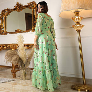 green-digital-sparrow-printed-jacquard-georgette-partywear-gown-138220