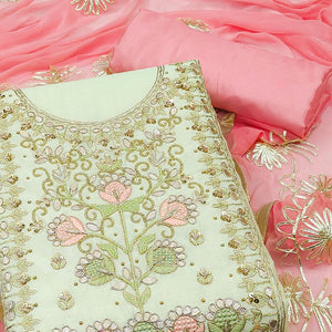 green-embellished-chanderi-dress-material