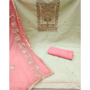 green-embellished-chanderi-dress-material