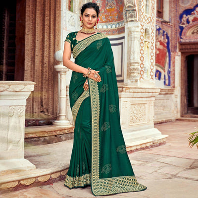 green-embellished-vichitra-silk-saree-143928