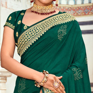 green-embellished-vichitra-silk-saree-143928