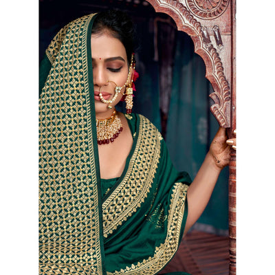 green-embellished-vichitra-silk-saree-143928