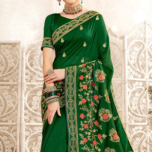 green-embellished-with-embroidered-art-silk-saree-143380