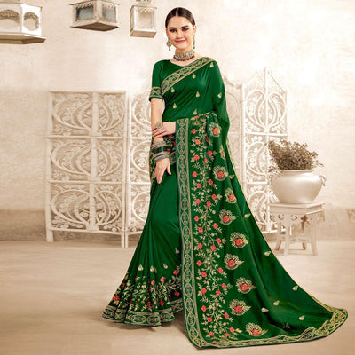 green-embellished-with-embroidered-art-silk-saree-143380