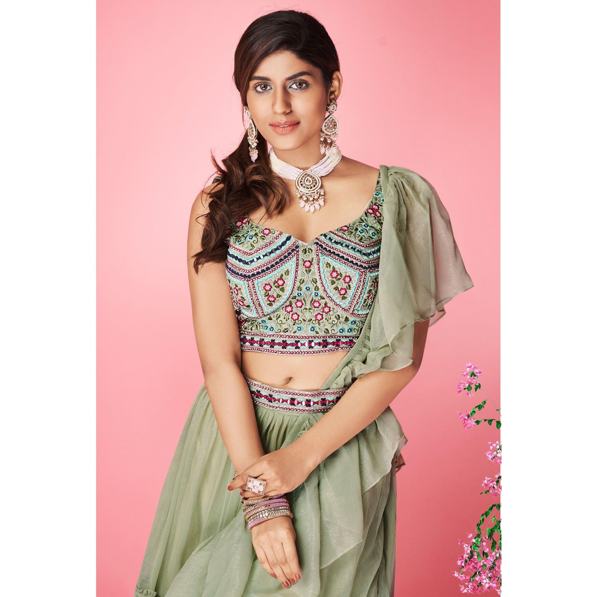 green-embellished-with-embroidered-chiffon-lehenga-choli-144397