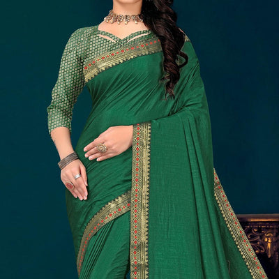 green-embellished-with-embroidered-vichitra-silk-saree-1