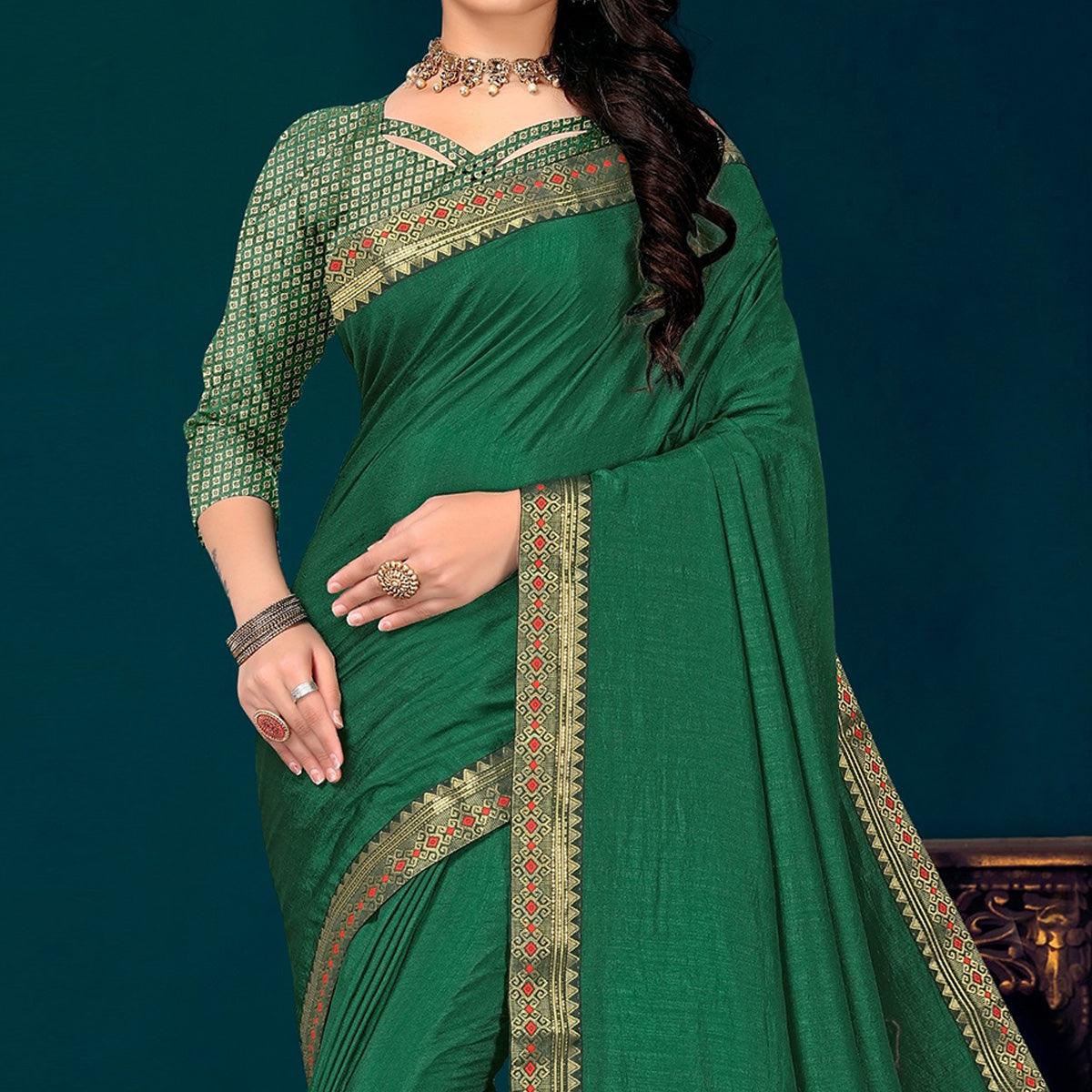 green-embellished-with-embroidered-vichitra-silk-saree-1