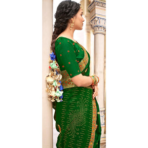 green-embellished-with-embroidered-vichitra-silk-saree-3