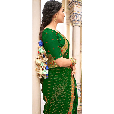 green-embellished-with-embroidered-vichitra-silk-saree-3