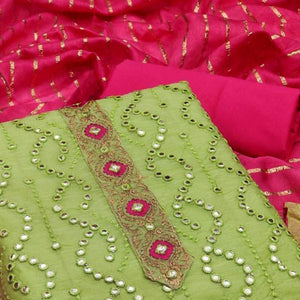 green-embroidered-chanderi-dress-material-1