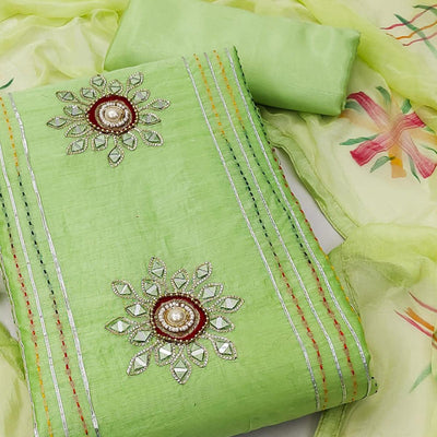 green-embroidered-chanderi-dress-material