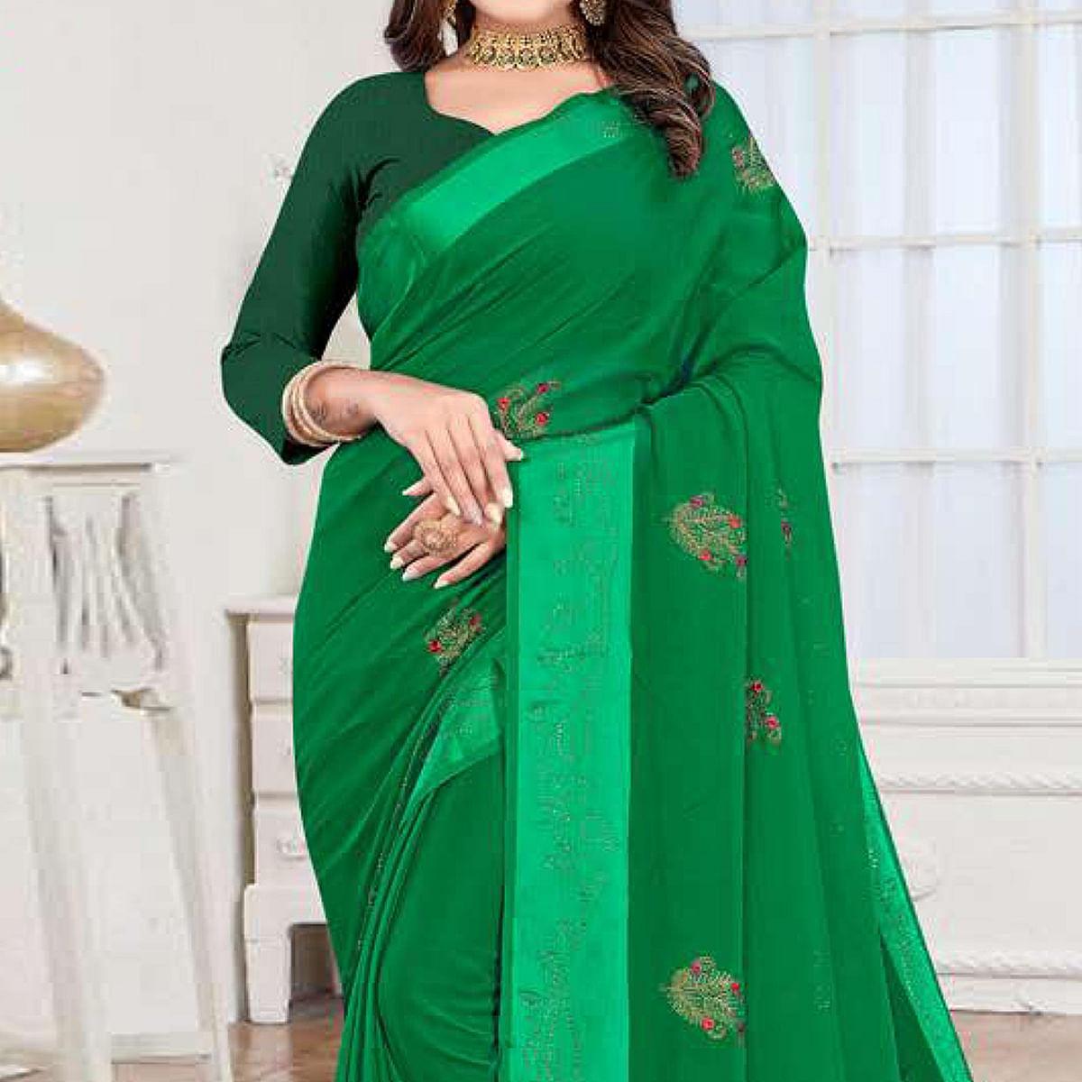 green-embroidered-chiffon-saree-143736