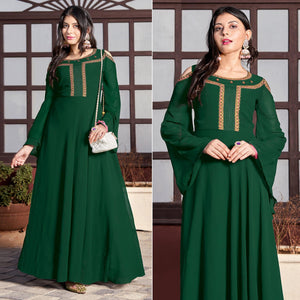 green-embroidered-crepe-gown