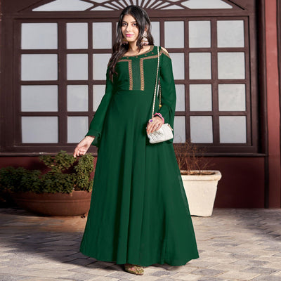 green-embroidered-crepe-gown