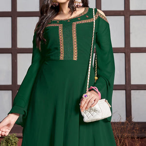 green-embroidered-crepe-gown