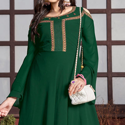 green-embroidered-crepe-gown