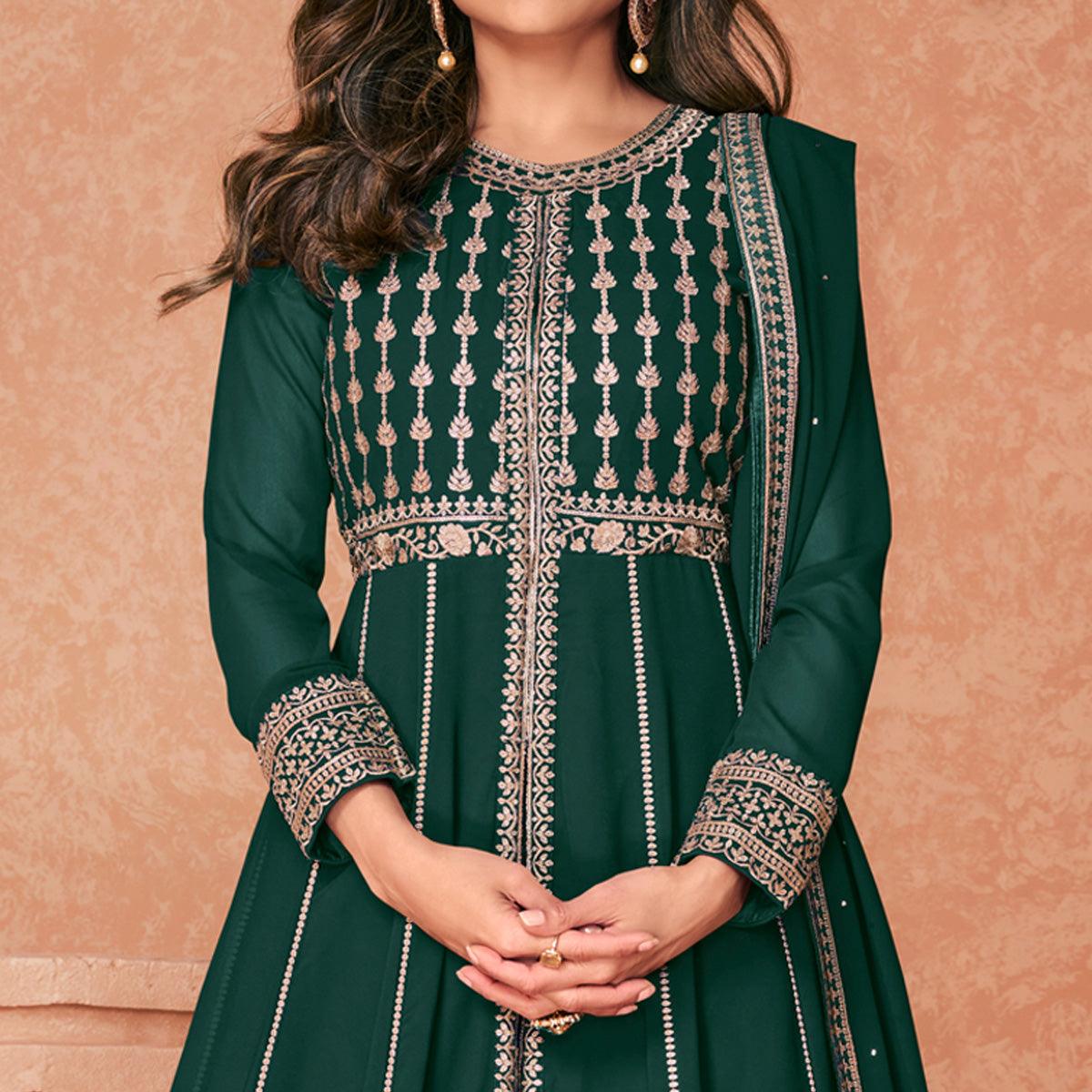 green-embroidered-georgette-anarkali-style-gown