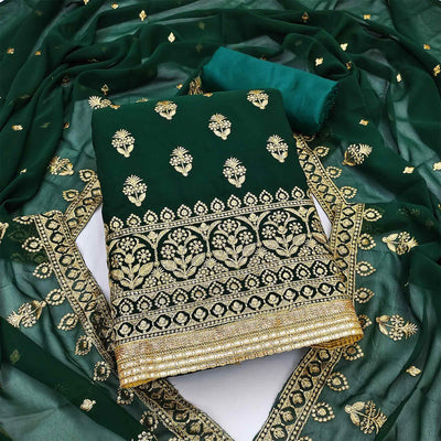 green-embroidered-georgette-dress-material