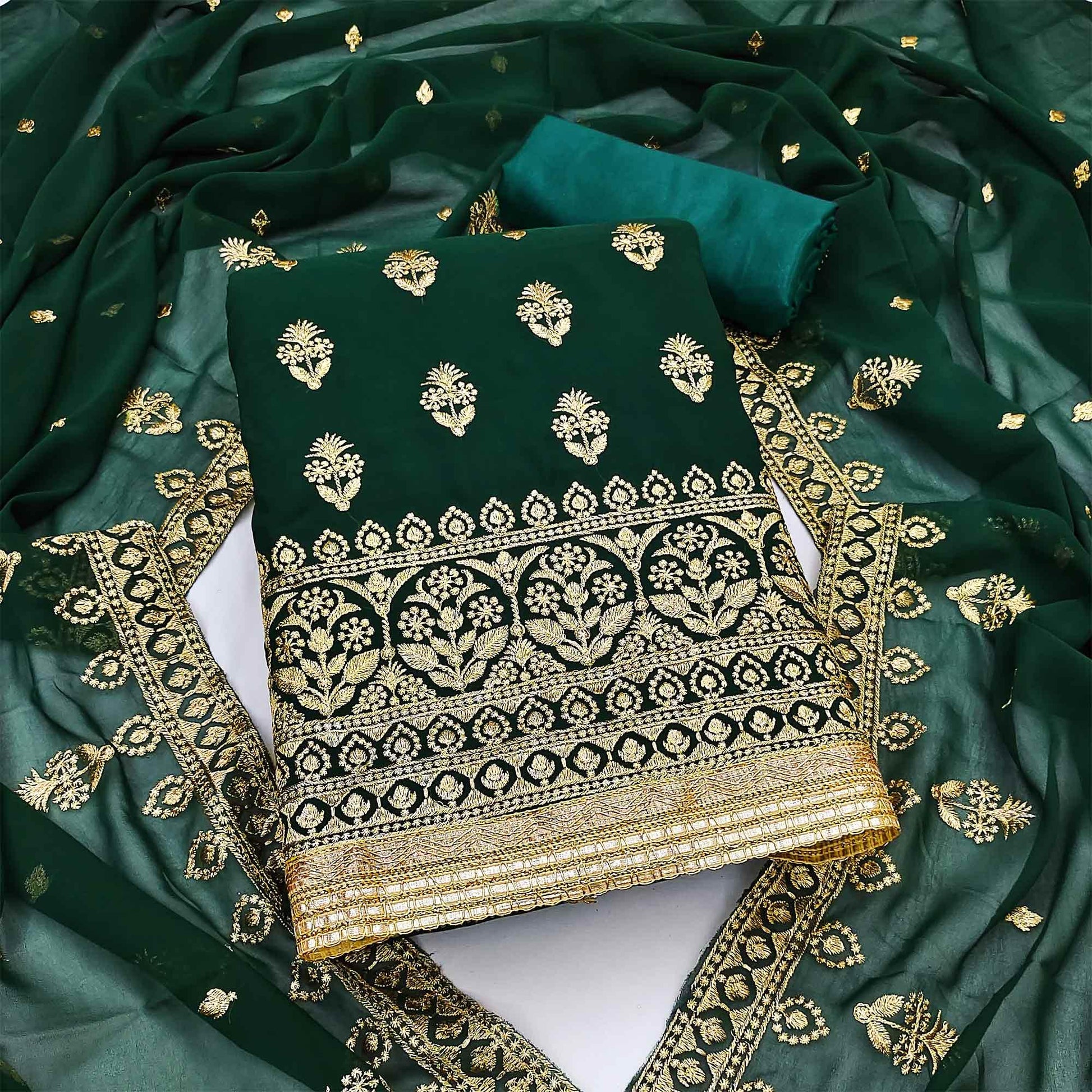 green-embroidered-georgette-dress-material