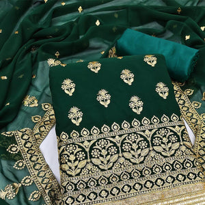 green-embroidered-georgette-dress-material