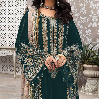 green-embroidered-georgette-pakistani-suit