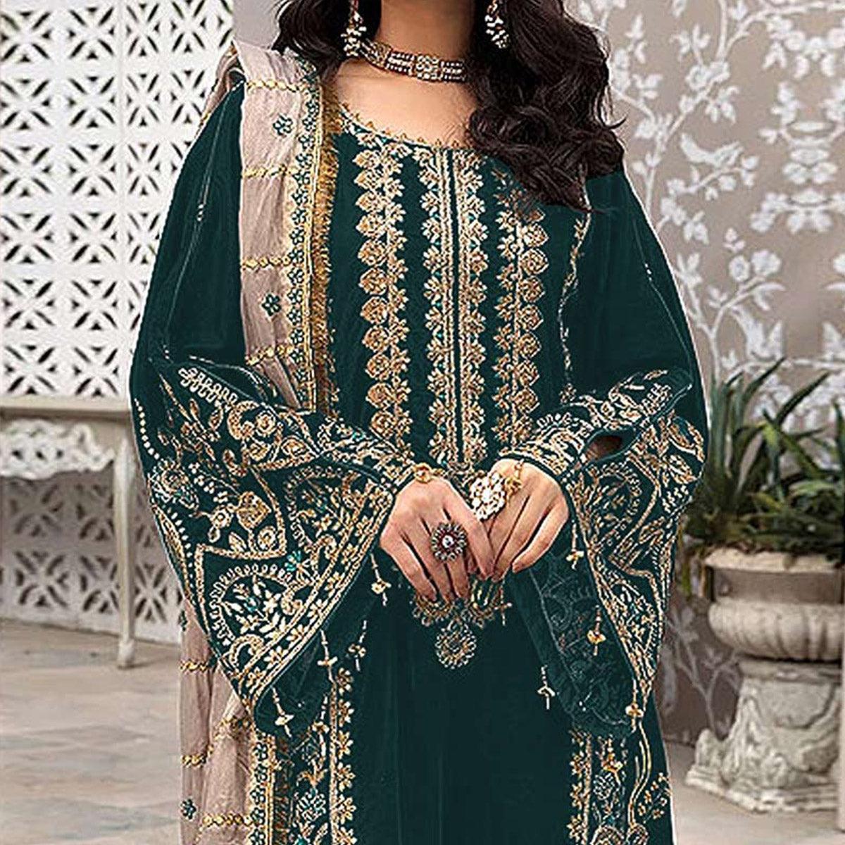 green-embroidered-georgette-pakistani-suit