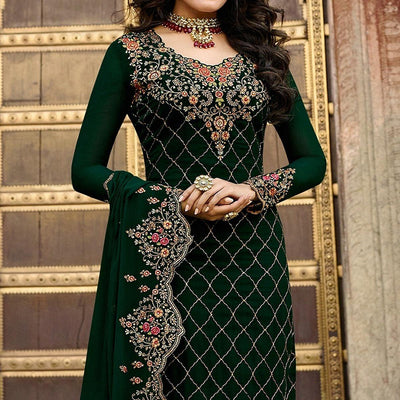 demanding-green-colored-partywear-embroidered-faux-georgette-suit-65536