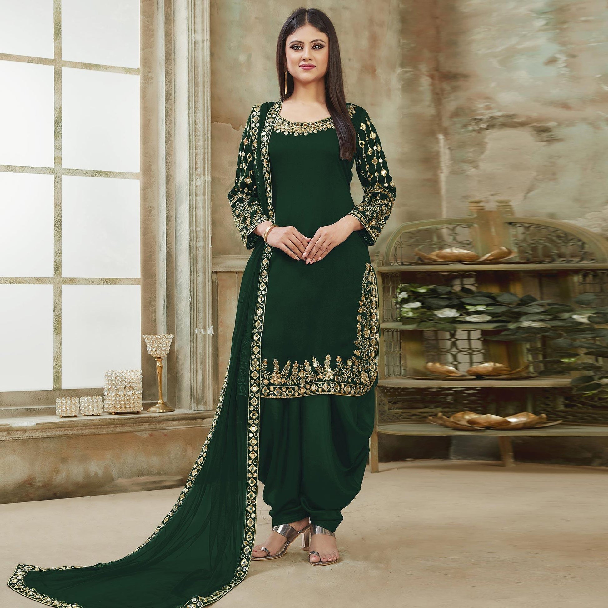 green-embroidered-georgette-patiala-suit