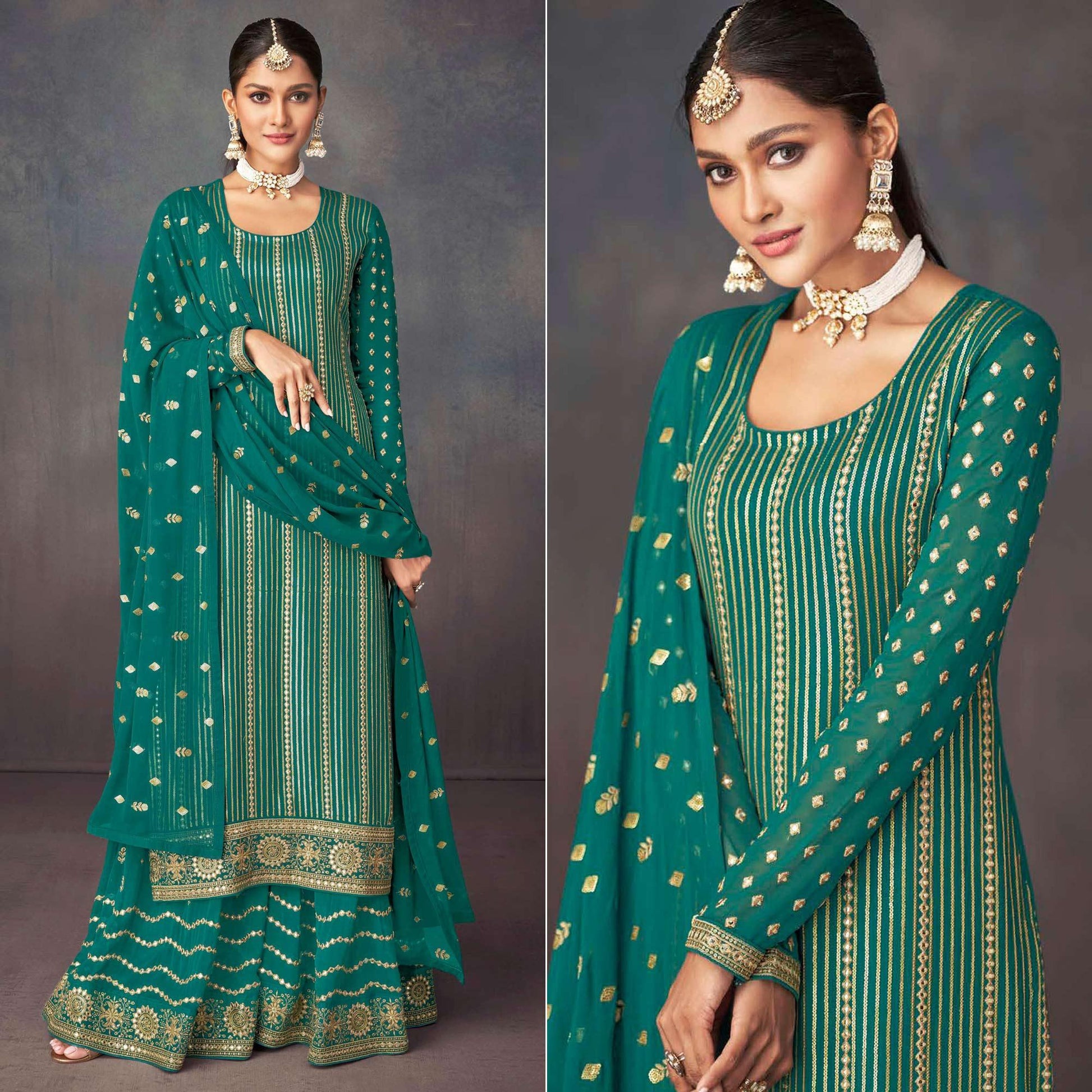 green-embroidered-georgette-sharara-suit-1