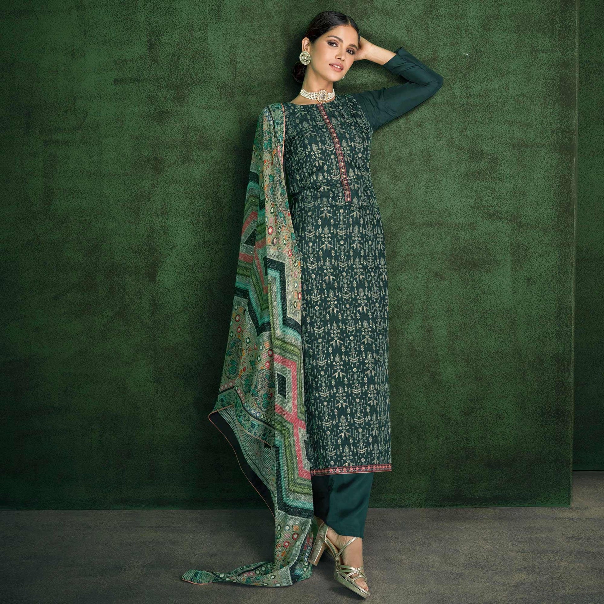 green-embroidered-heavy-faux-georgette-partywear-suit-135284