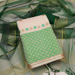 green-embroidered-jacquard-dress-material-144042