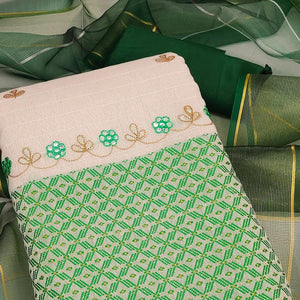 green-embroidered-jacquard-dress-material-144042