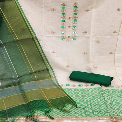 green-embroidered-jacquard-dress-material-144042