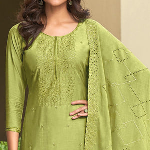 green-casual-wear-embroidered-muslin-dress-material-111795