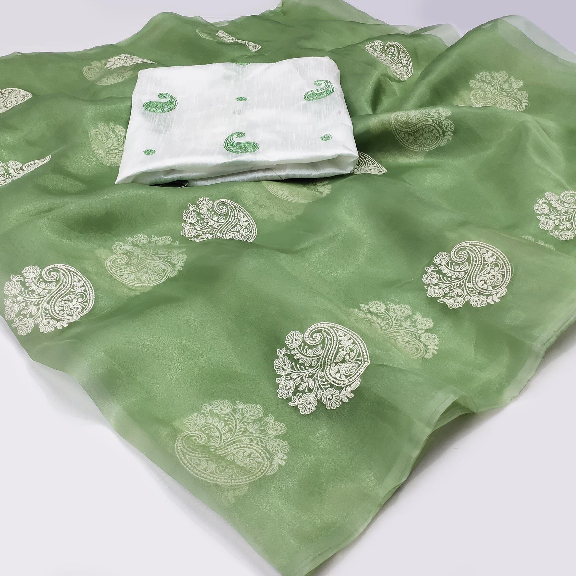 green-embroidered-organza-saree
