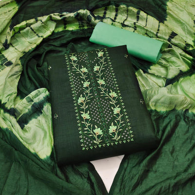 green-embroidered-poly-cotton-dress-material