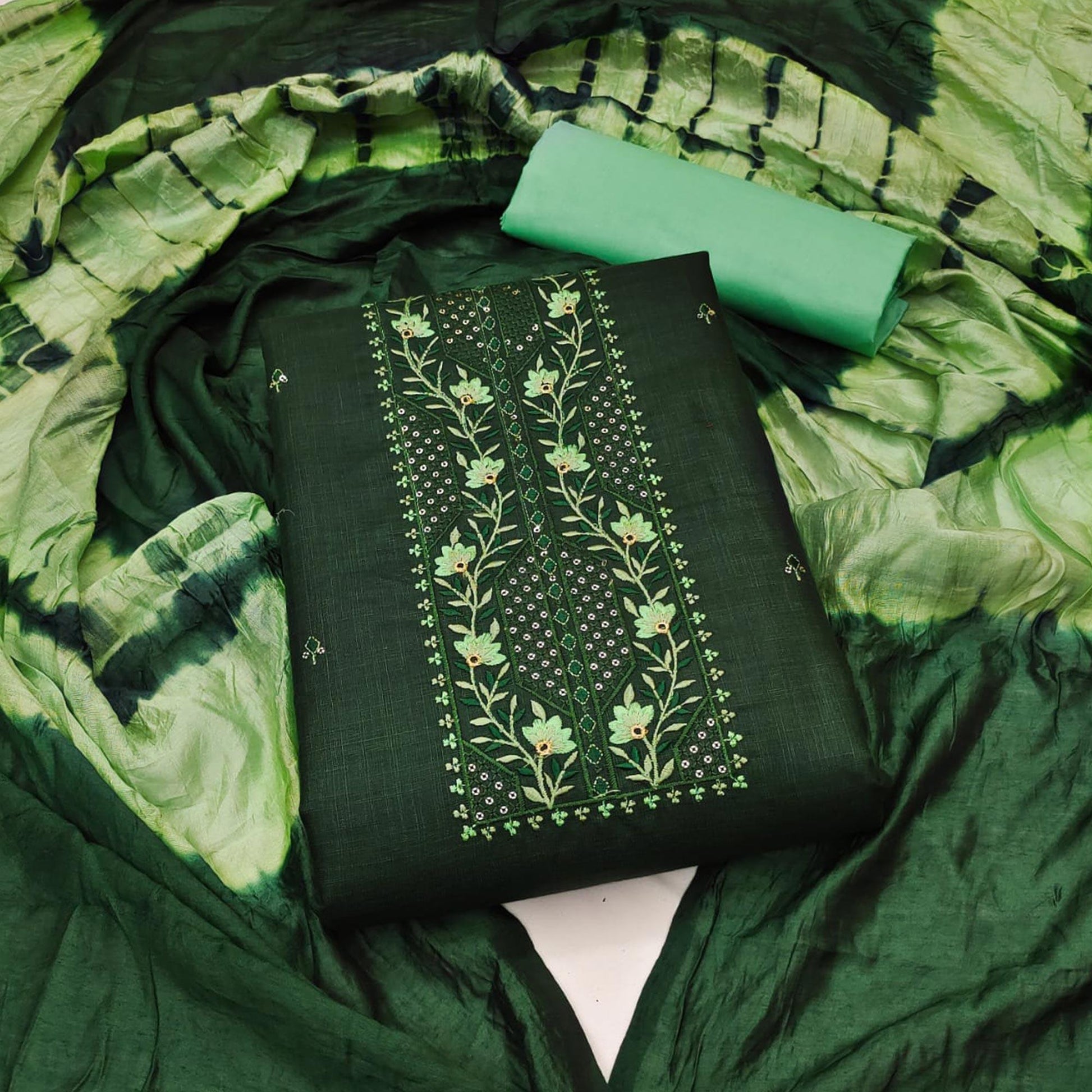 green-embroidered-poly-cotton-dress-material