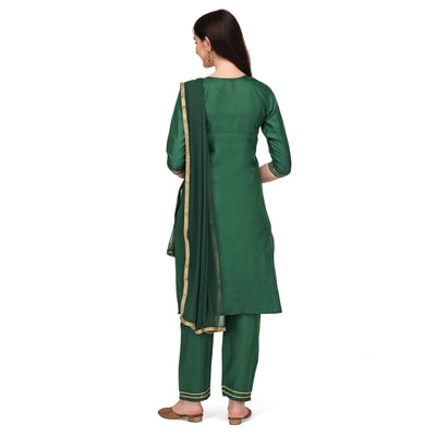 green-embroidered-poly-cotton-kurti-pant-set-with-dupatta