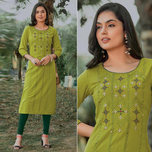 green-embroidered-cotton-kurti-143088